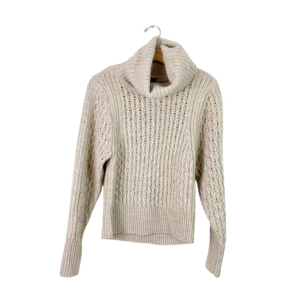 Banana Republic Italian Yarn Cowl-neck Sweater in Oyster Size Small